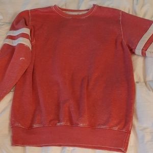 Red and white pullover
